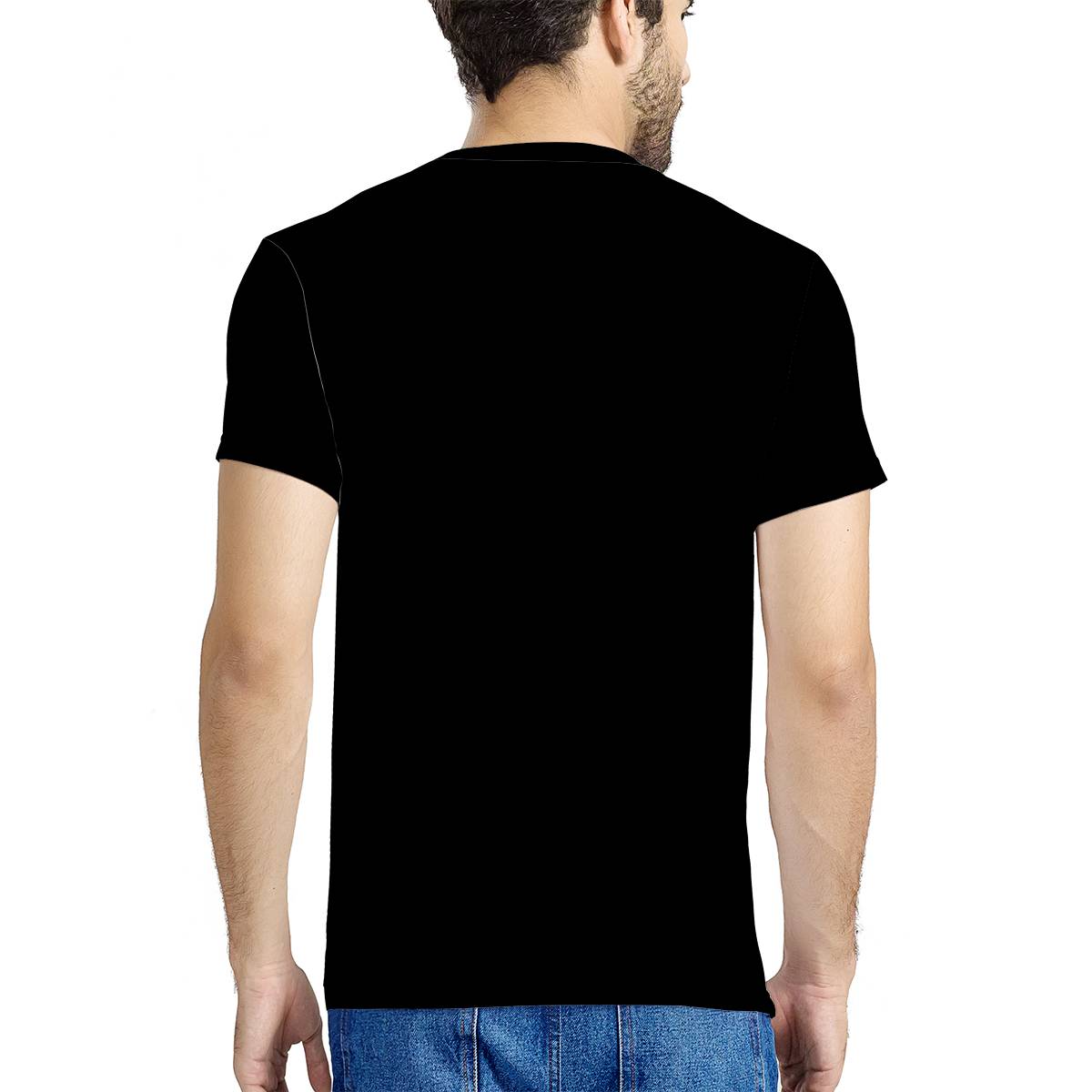 -- DV-007 Single Side Print Black T-shirt --