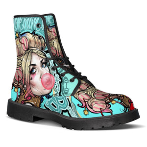 Harley Bubblegum -- Leather Boot --