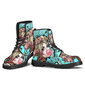 Harley Bubblegum -- Leather Boot --