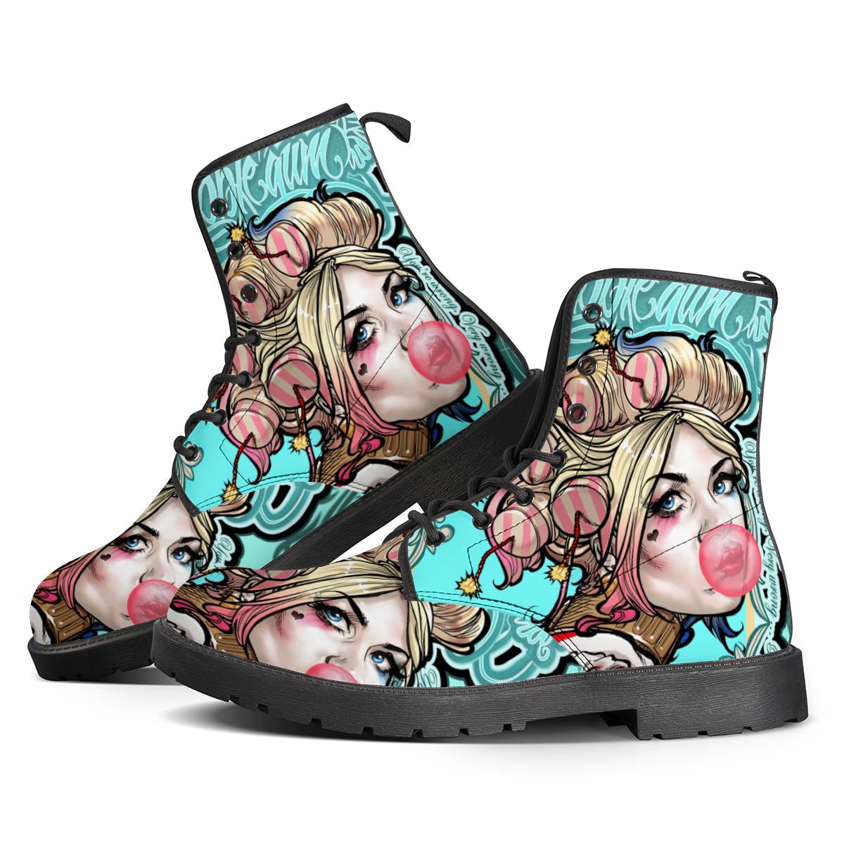 Harley Bubblegum -- Leather Boot --