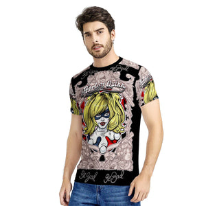 -- HA-013 -- All-Over Print Black T-Shirt --